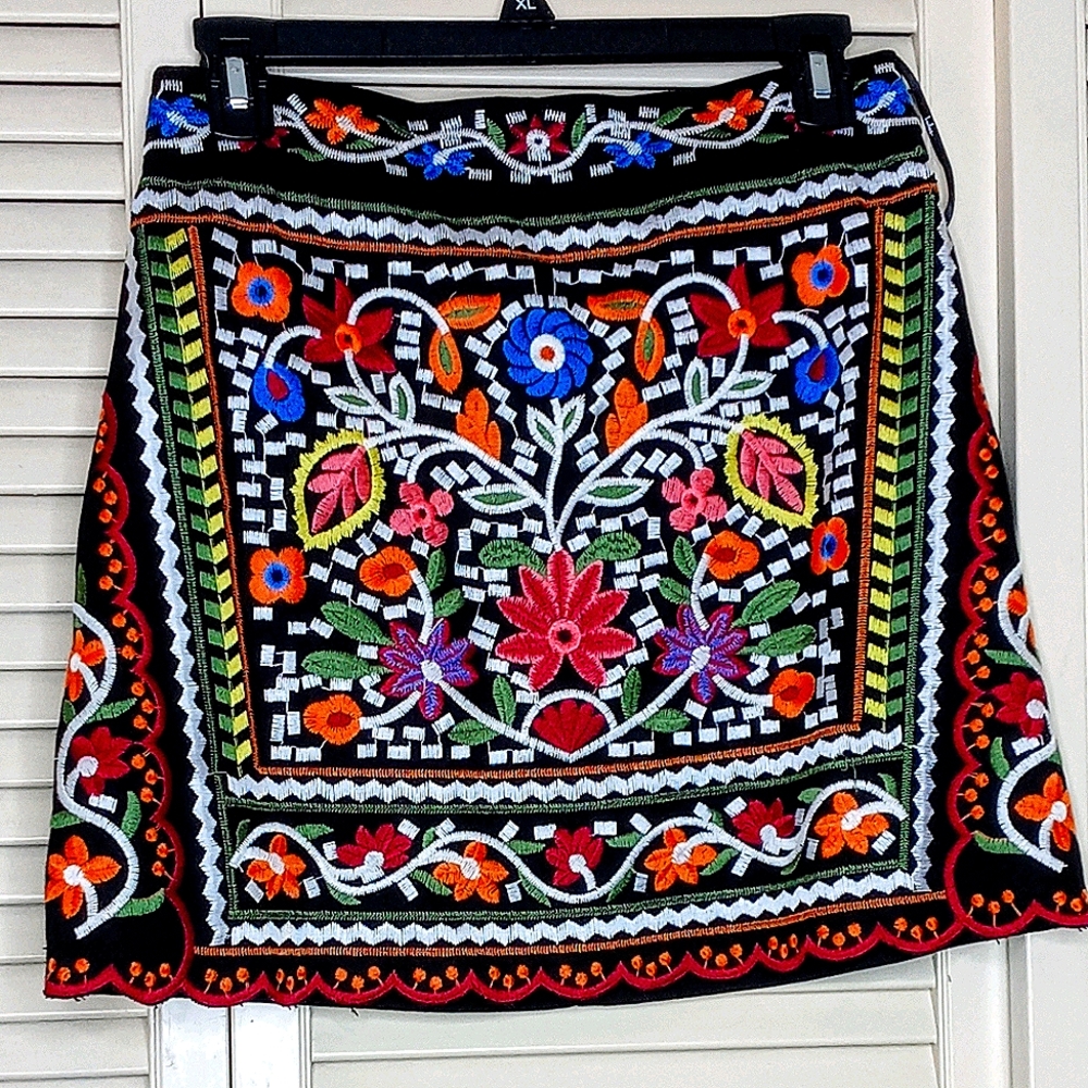 Lulu's Multicolor Floral Mini Skirt